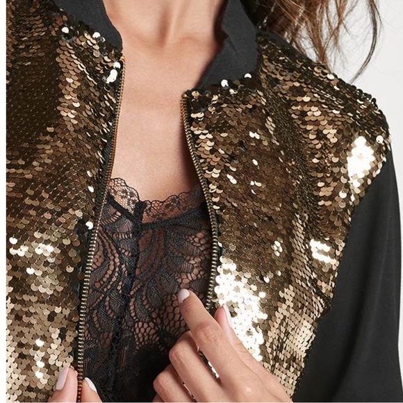 Sequin Jacket black and Gold S, M Brand New #59 - Picture 4 of 8